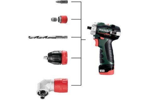 Wiertarko-wkrętarka Metabo PowerMaxx 12V 2x2.0Ah 38Nm