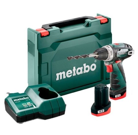 METABO Wiertatko-Wkrętarka akumulatorowa 12V POWERMAXX BS 2*2.0AH