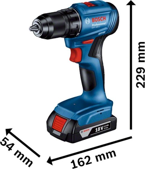 BOSCH Wiertatko-Wkrętarka akumulatorowa GSR 185-LI 0*AH