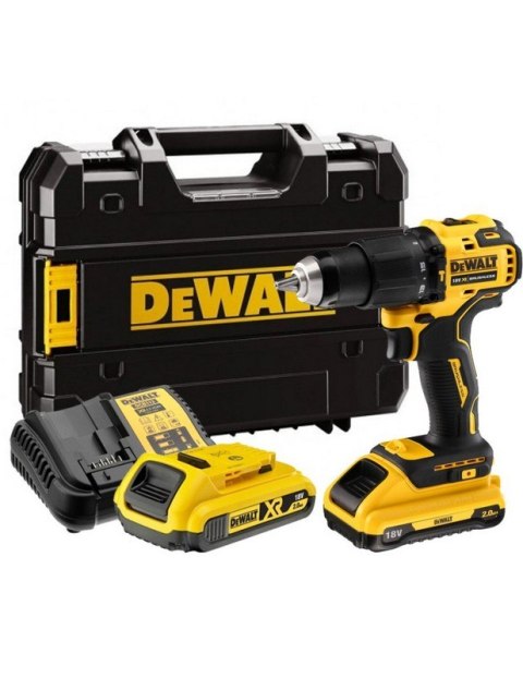DEWALT Wiertatko-Wkrętarka akumulatorowa udarowa 18 V 2*2.0AH