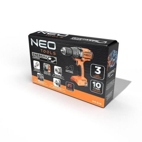 NEO Wiertarko-Wkrętarka bezszczotkowa Z UDAREM 100NM ENERGY+,0AH