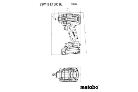 METABO Zestaw COMBO 18V BS 18 LT BL + SSW 18 LT 300 BL 2*5.2AH