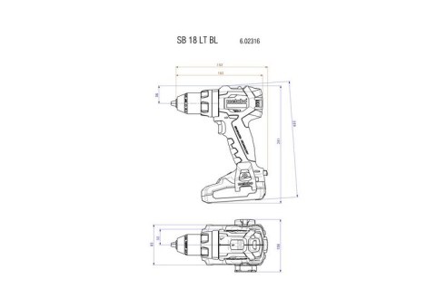 METABO Zestaw COMBO 18V SB 18 LT BL + SSD 18 LT 200 BL 2*5.2AH