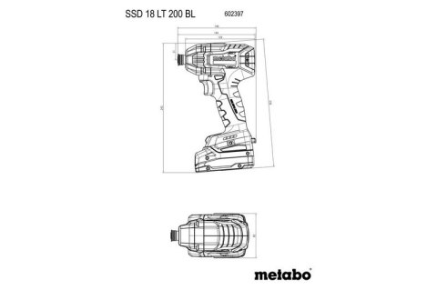 METABO Zestaw COMBO 18V SB 18 LT BL + SSD 18 LT 200 BL 2*5.2AH