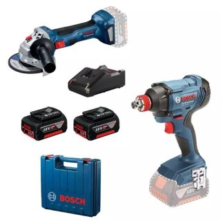 BOSCH Zestaw narzedzi GDX 180 + GWS 180 2*4.0AH