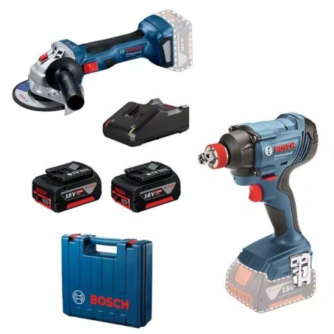 BOSCH Zestaw narzedzi GDX 180 + GWS 180 2*4.0AH