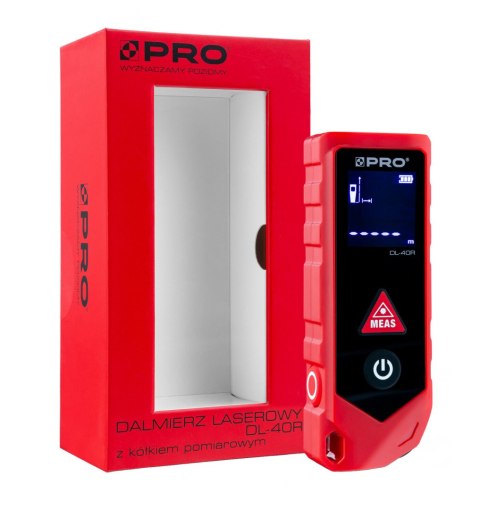 PRO Dalmierz laserowy DL-40R z kółkiem pomiarowym 40m 100-L1-081