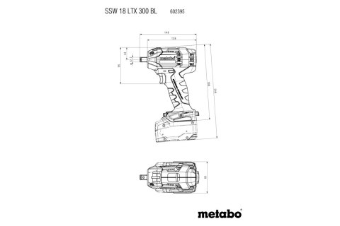 METABO Klucz udarowy Akumulatorowy 1/2'' SSW 18 LTX 300 BL KARTON