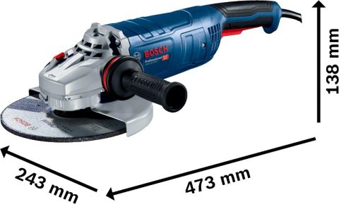 BOSCH Szlifierka kątowa 230MM GWS 24-230 P 2400W