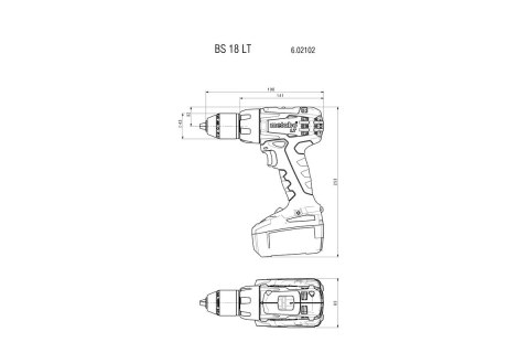 METABO Wiertatko-Wkrętarka akumulatorowa 18V BS 18 LT 0*AH
