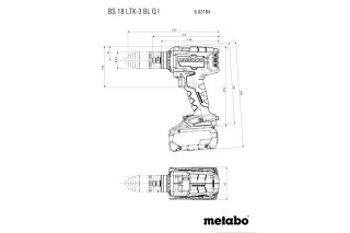 METABO Wiertatko-Wkrętarka akumulatorowa BS 18 LTX-3 BL Q I 0*AH