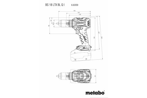 METABO Wiertatko-Wkrętarka akumulatorowa BS 18 LTX BL Q 0*AH