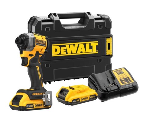 DEWALT Zakrętarka IMPACT udarowa akumulatorowa 1/4' 18V XR 2*2.0AH