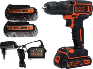 BLACK+DECKER Wkrętarka 18V/2x1.5Ah, BDCDC18B