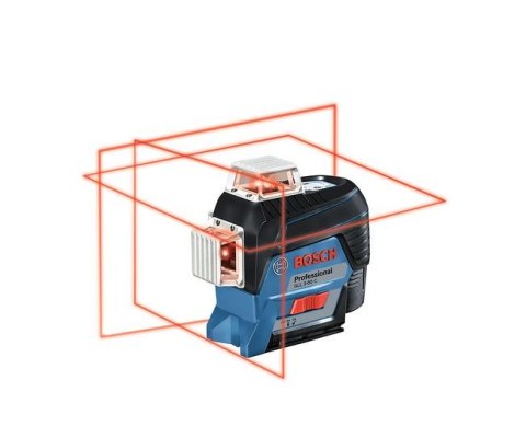 BOSCH laser płaszczyznowy GLL 3-80 C 3x360° CZERWONY