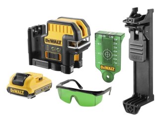 DEWALT laser krzyżowy 12V DCE0825D1G 30m + 5-PUNKTOWY 1x2,0Ah ZIELONY