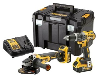 DEWALT Zestaw COMBO 18V DCK2080P2T (DCD796, DCG405) 2x5,0Ah TSTAK