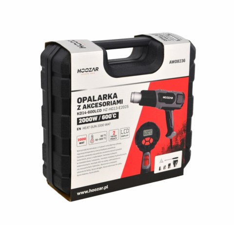 HOOZAR Opalarka 2000W Z REG. I AKC.WYŚWIETLACZ LCD