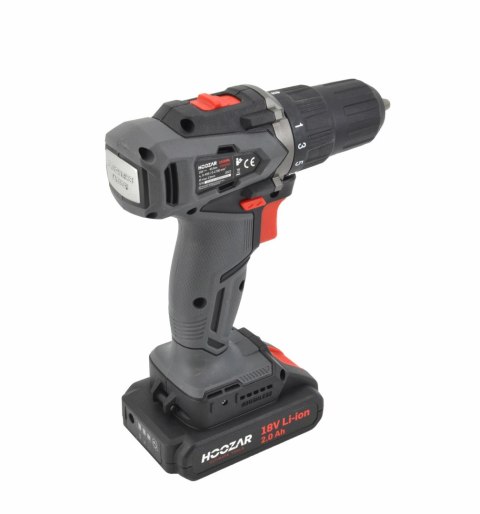 HOOZAR Wkrętarka 18V 2x2.0Ah 45Nm CD45BL-D2