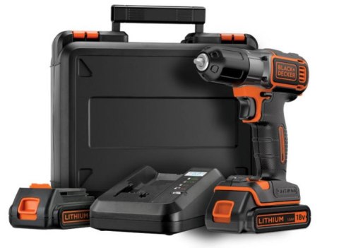BLACK+DECKER Wkrętarka 18V ASD18KB 2x1,5Ah