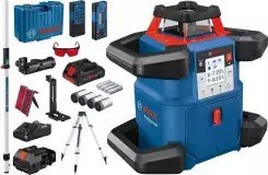 BOSCH laser obrotowy GRL 600 CHV + ODBIORNIK LR 60 + PILOT RC 6 + UCHWYT WM 6 + Statyw W BT170HD + ŁATA GR240 1xPC4,0Ah WALIZKA