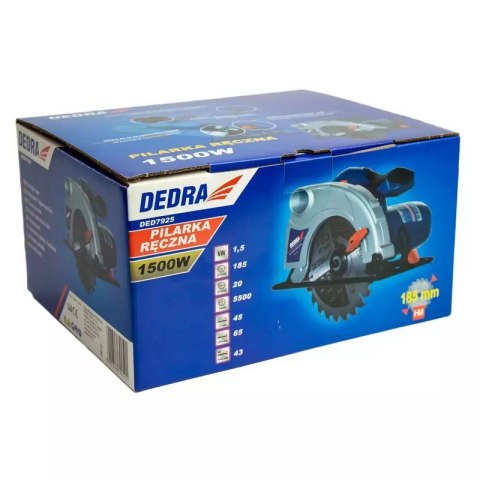 DEDRA Pilarka tarczowa 1500W 185MM