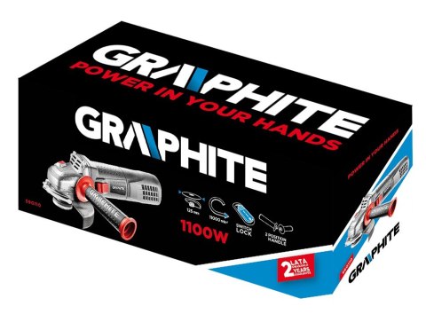 GRAPHITE Szlifierka kątowa 1100W 125MM