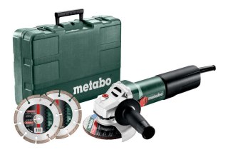 METABO Szlifierka kątowa 125 /WEQ 1400-125 1400W ELEKTRONIKA +2 TARCZE DIAMENTOWE WALIZKA