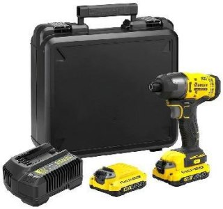 STANLEY Zakrętarka udarowa V20 SFMCF800C2K 165Nm 2x1,5Ah KUFER