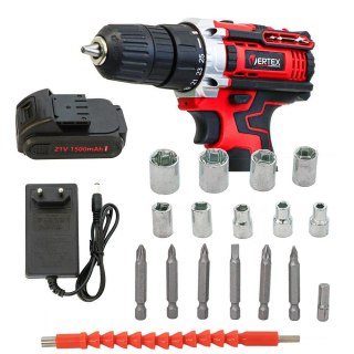 VERTEX Wkrętarka 21V /2x1,5Ah WALIZKA