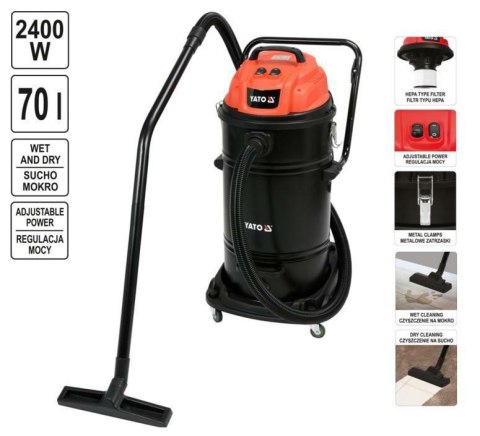 YATO Odkurzacz warsztatowy 2400W / 70L