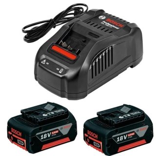 BOSCH Akumulator 18V 5,0Ah 2szt. + Ładowarka GAL 1880 CV