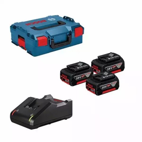 BOSCH Akumulator 18V 5,0Ah 3szt. + Ładowarka GAL 18V-40 LB