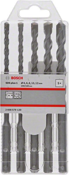 BOSCH Wiertło SDS PLUS-1 KPL. 6/6/8/10/1 2