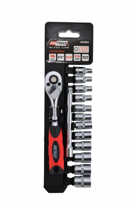 AWTOOLS Zestaw Klucz y 1/4" 14el
