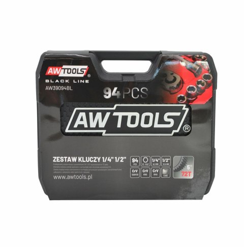 AWTOOLS Zestaw Klucz y 94el 1/2" / 1/4"
