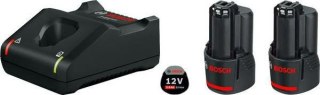 BOSCH Akumulator 12V 3,0Ah 2szt. + Ładowarka GAL 12V-40