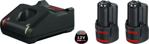 BOSCH Akumulator 12V 3,0Ah 2szt. + Ładowarka GAL 12V-40