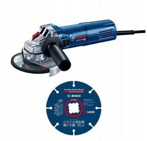 BOSCH Szlifierka kątowa 125mm/ 900W GWS 9-125 S REG.OBR. +TARCZA TNĄCA CARBIDE .