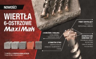 MAKITA Wiertło SDS MAX 32x1360x1500mm MAXI MAK 6-OSTRZOWE