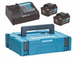 MAKITA Zestaw ZASILAJĄCY 12V 2x4,0Ah (BL1041Bx2+DC10SB) MAKPAC