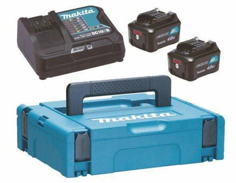 MAKITA Zestaw ZASILAJĄCY 12V 2x4,0Ah (BL1041Bx2+DC10SB) MAKPAC