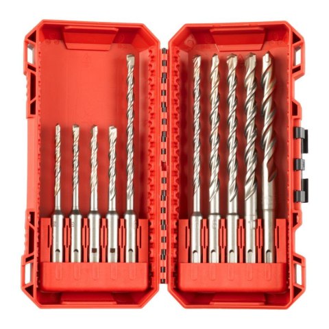 MILWAUKEE Wiertło SDS PLUS M2 KPL.10szt /5-6-6x110mm - 6-6-8-8-10-12-14x160mm/