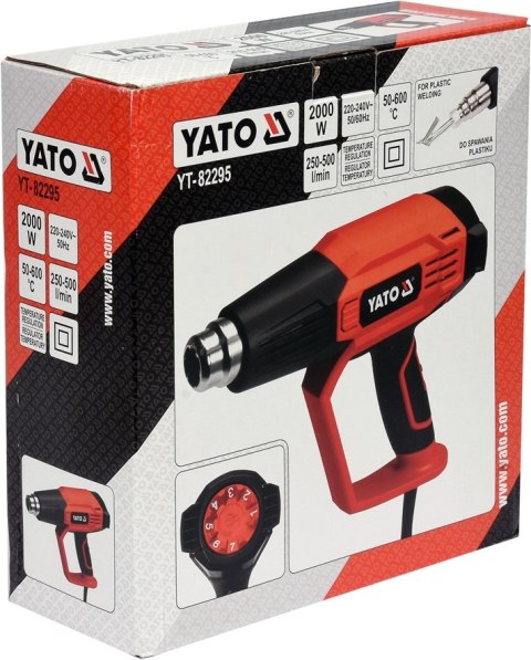 YATO Opalarka 2000W 50~600°C, 3 BIEGI