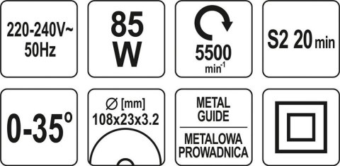 YATO OSTRZAŁKA do ŁAŃCUCHÓW 85W