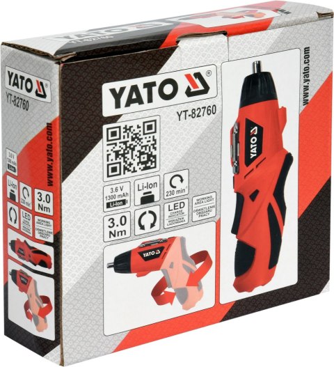 YATO Wkrętak Akumulatorowy 3.6V 1.3 AH