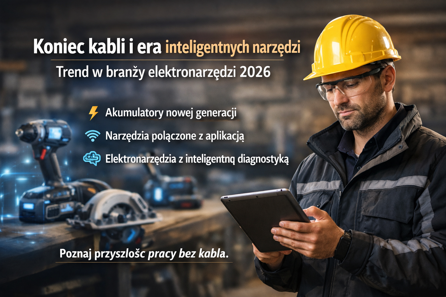 Trend w branży elektronarzędzi 2026 — koniec kabli i era inteligentnych narzędzi