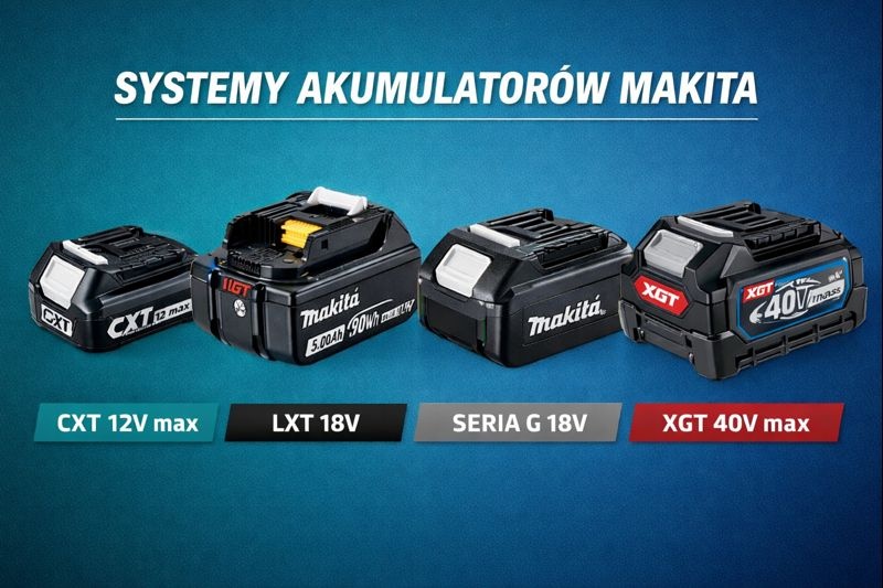 Makita – Podział Serii LXT, CXT i XGT oraz Oznaczenia Elektronarzędz i akumulatorów